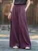 25 Новых Осенних Хлопково-Льняных Женских Рамиевых Мягких Кюлотов на Завязках – Повседневные Широкие Длинные Брюки