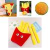 Charming Cartoon Plush Cute French Fries And Pizza Pillow For Cozy Snuggles