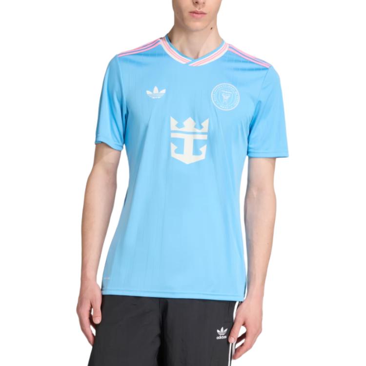 adidas Оригинальная футболка SS25 Inter Miami CF Домашняя 25/26 Третья футболка Приталенный крой Круглый вырез Мода Спорт Футболка с коротким рукавом Мужская футболка KA7502