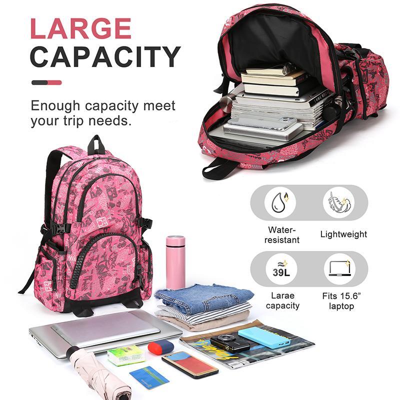 Дорожный рюкзак для ноутбука для женщин, рюкзак для ноутбука с защитой от кражи 15,6 дюйма, студенческая сумка для книг, вместительные компьютерные рюкзаки для работы
