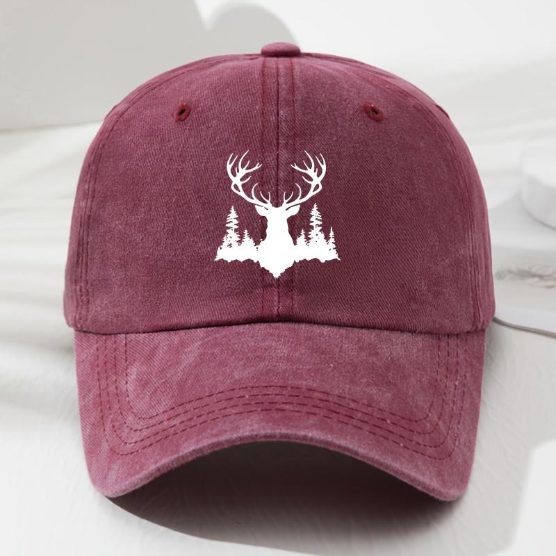 Men's and Women's Elk Soft-top Baseball Cap, Retro Fashionable Outdoor Hat Adjustable