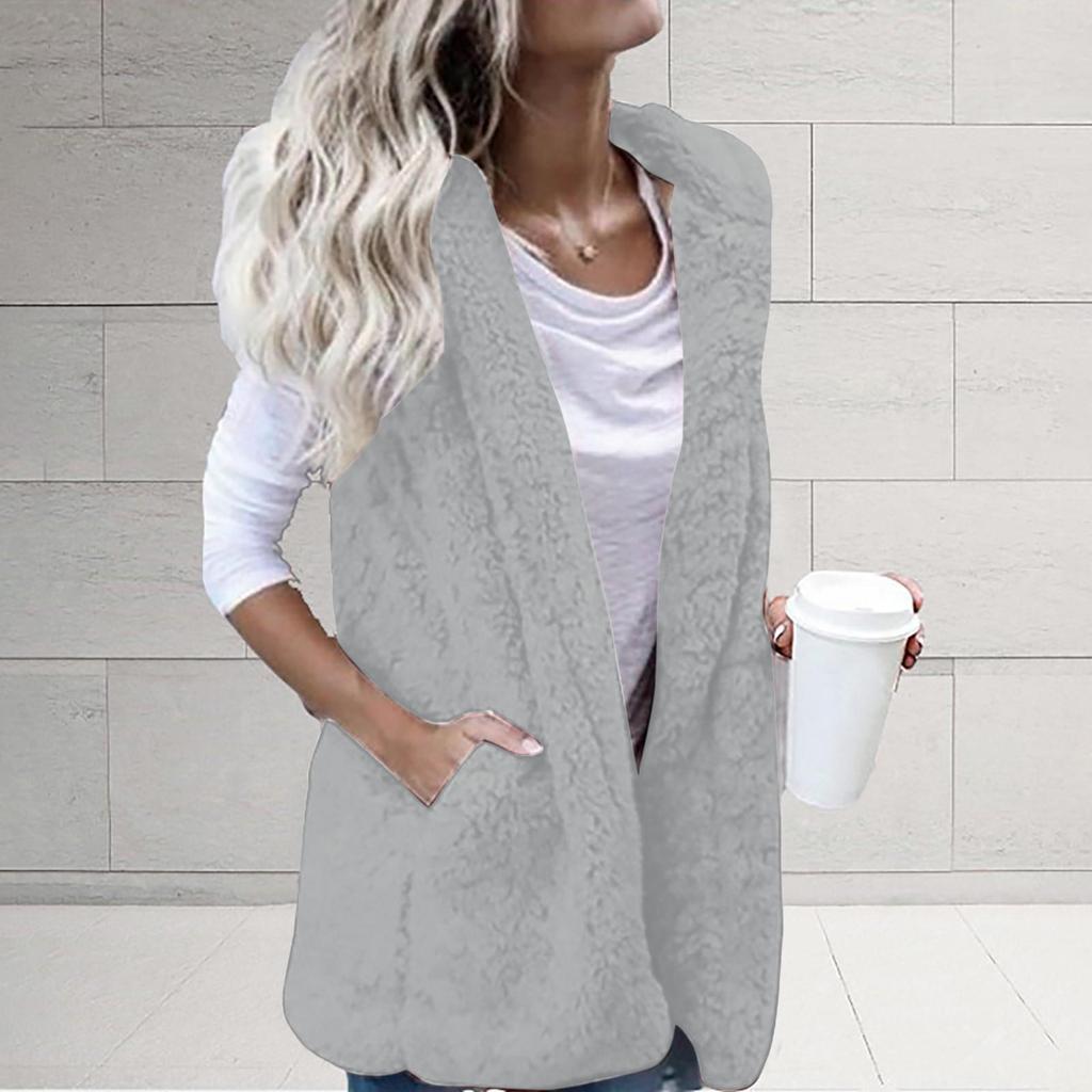 Женский жилет, зимняя теплая верхняя одежда с капюшоном, повседневное пальто, куртка на молнии из искусственной кожи