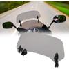 1 Set Motorcycle Windshield Extension Adjustable Spoiler Universal Clamp-on Windscreen Deflector