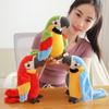 Multifunctional Electric Talking Parrot Plush Toy/ Bird Waving Wings Cute Speaking Funny Pronunciation Electric Animal/ Plush Toy for Kids Gift