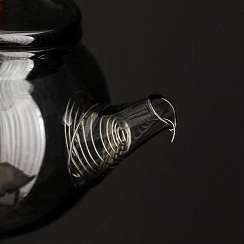 260ml Small Capacity High Borosilicate Glass Teapot With Filter Hole Brewing Herbal Flower Green Tea Pot Kung Fu Tea Set