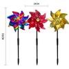 3D Flower Windmill Colourful Wind Spinner Bird Repeller Pinwheels Laser Bird Deterrent Windmill Spinner Garden Lawn Yard Decor
