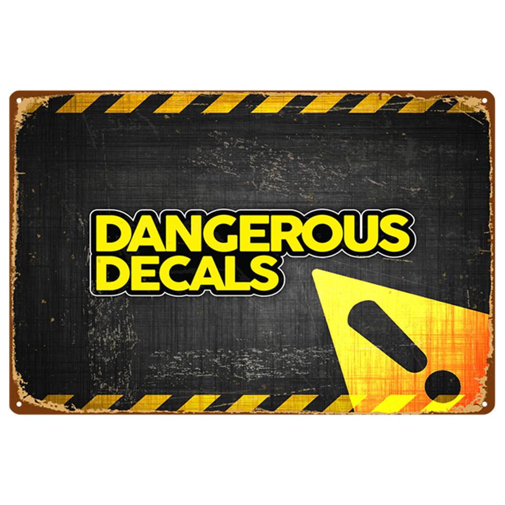 Внимание, винтажные металлические жестяные знаки, опасный металлический плакат, предупреждение, ретро-налет, украшение на стену