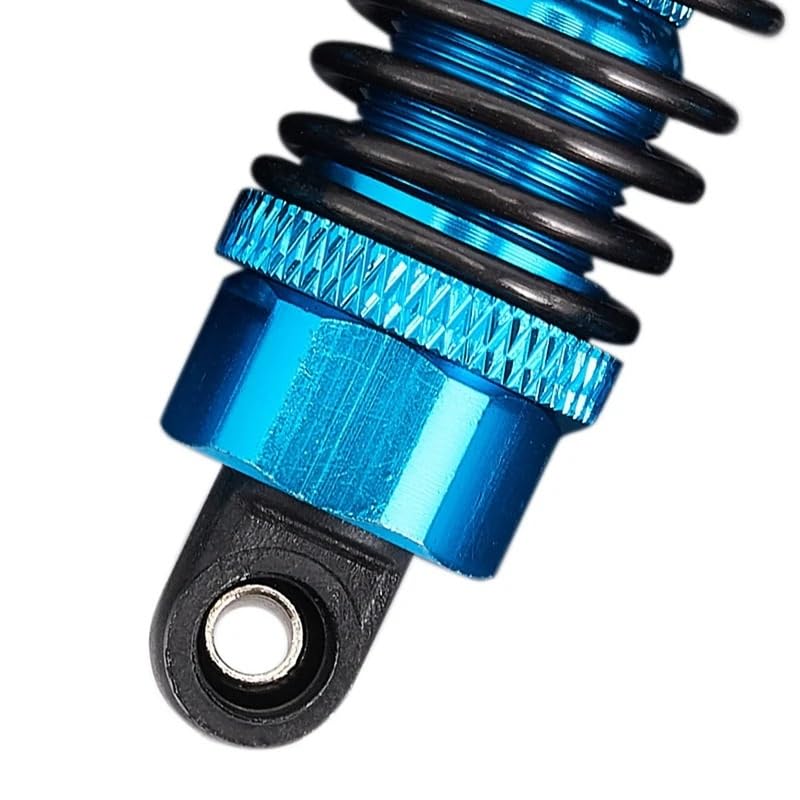 Набор амортизаторов из алюминиевого сплава из 4 частей для Tamiya TT-01, TT-02, TT02 (Масштаб 1/10) Запчасти и аксессуары для тюнинга радиоуправляемых машин (цвет: синий)