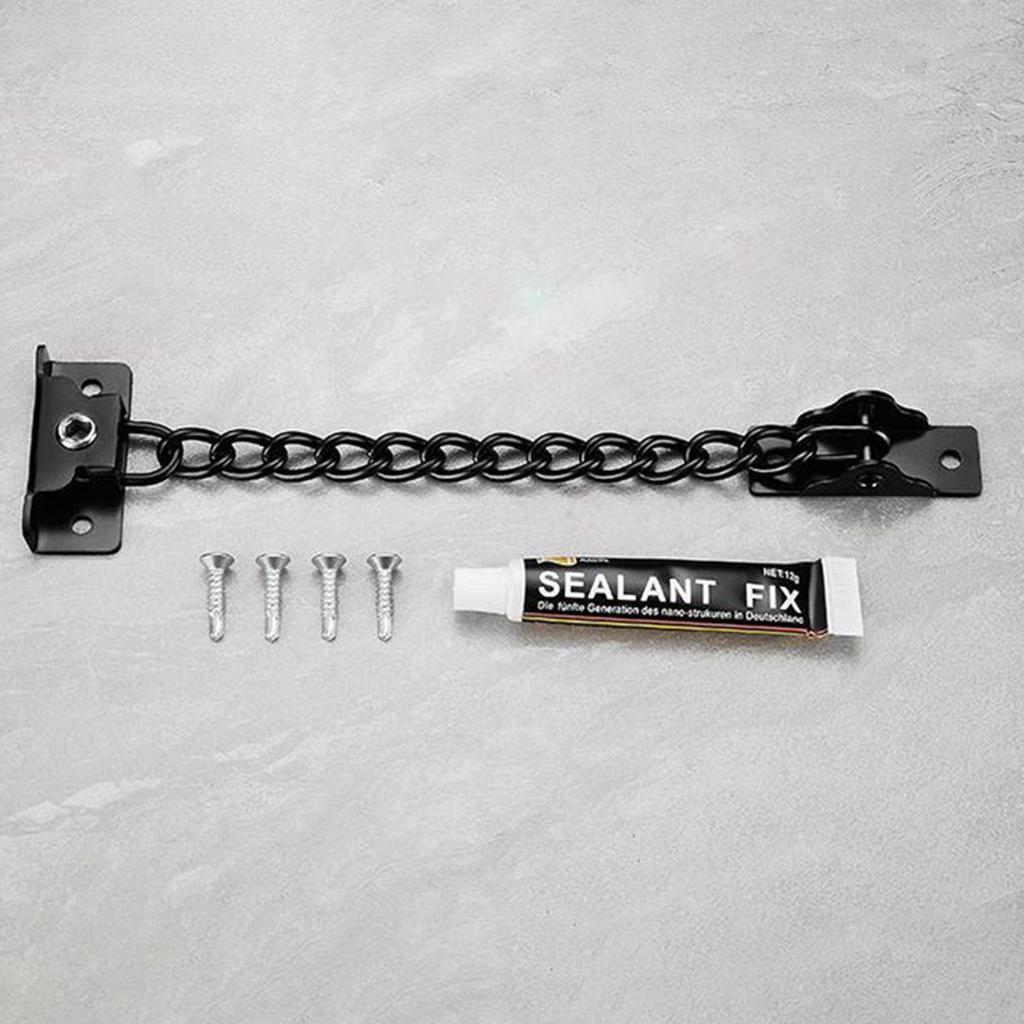 Black Latch Safety Chain Window Child Safety Lock Limiter Casement Window Limiter Chain Outside Opening Window Protective