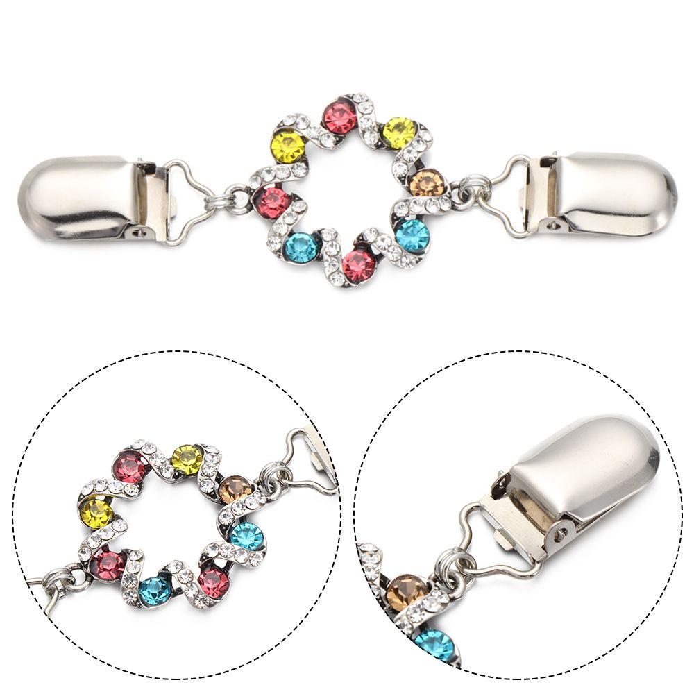 Fashion Gift Charm Shiny Rhinestone Blouse Collar Pin Brooches Women Shawl Clip Cardigan Duck Clip
