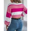 HNXC Autumn and Winter Casual Multi-color Lantern Sleeve Pullover Crop Top Women's Sweater