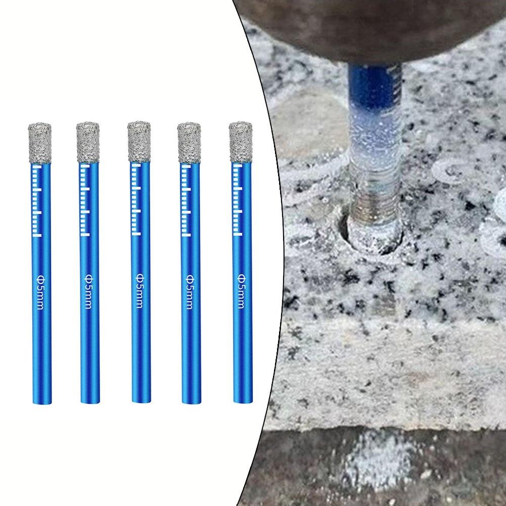 Алмазное сверло для электроинструмента с круглым хвостовиком 5 мм, аксессуары