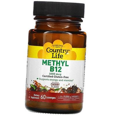 Витамин В12, Метилкобаламин, Methyl B12 1000, 60леденцов Вишня (36124107)