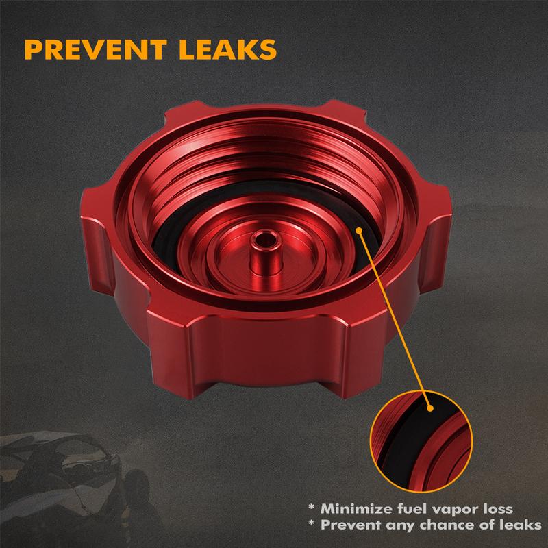 NiceCNC UTV For Can-Am Maverick X3 Max R 4x4 XDS XMR XRC XRS Turbo DPS Gas Fuel Cap Plug Guard Aluminum Accessories Black Red