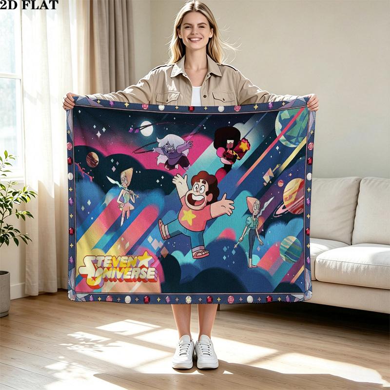 Steven Universo Print Flannel Blanket High Quality Warm Comfortable Cover for All Seasons Perfect for Gifts Home Decor