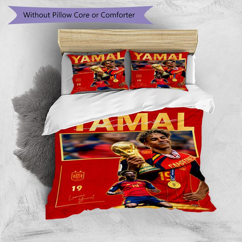 3pcs Yamal Design Cover Set - HD Printed Bedding with 1 Cover and 2 Pillowcases - Perfect for Home and Dorm Decor