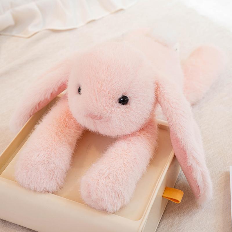 45cm Cute Loppy Eared Rabbit Plush Doll Kawaii Soft Plush Bunny Rabbit Plush Toys Stuffed Animal Pillow Appease Toy Kids Gifts