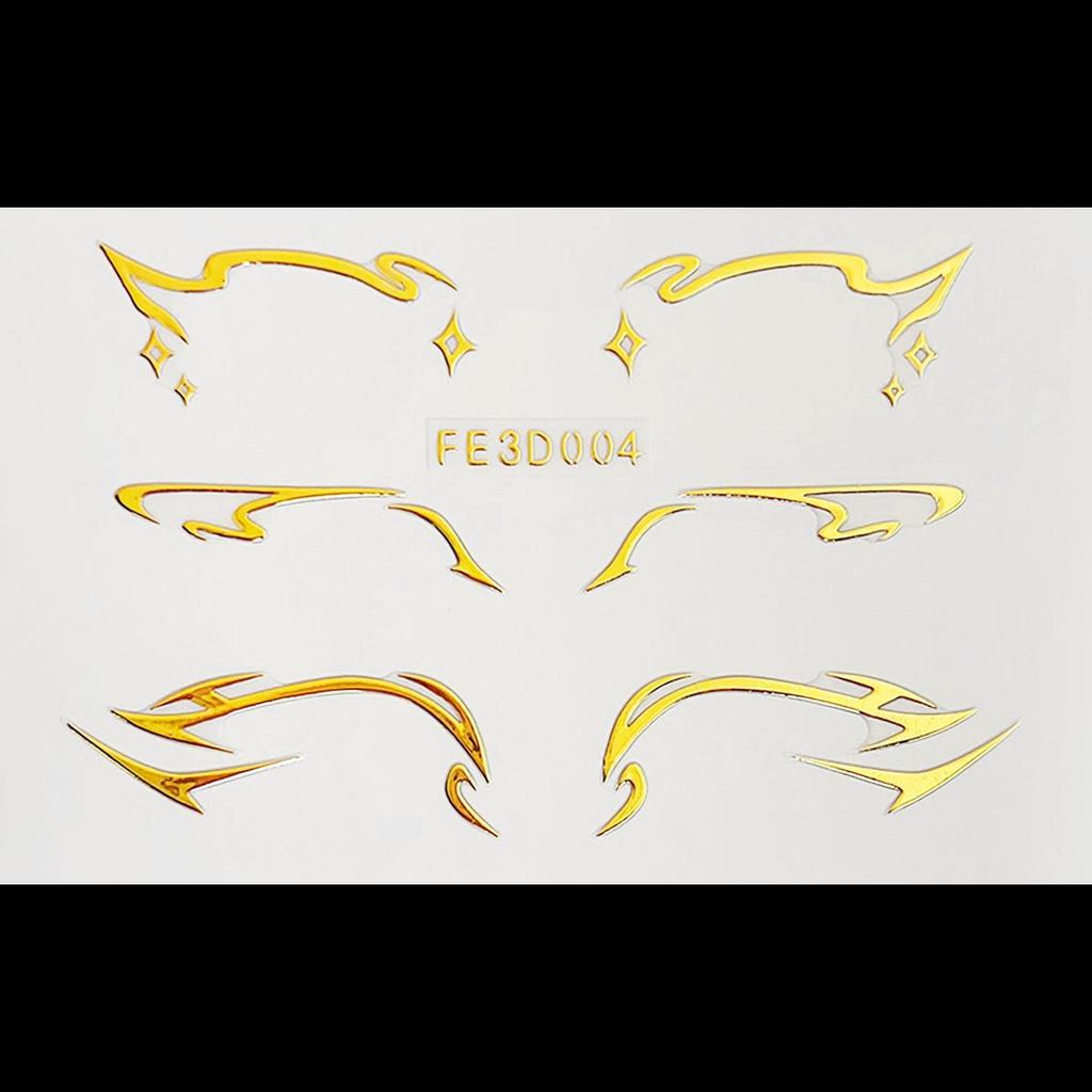 Лазерная подводка для глаз, 3D трехмерная рельефная наклейка-бабочка для макияжа глаз, сценическая наклейка-татуировка