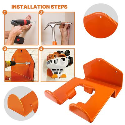 Стойка для триммера Yousheng, настенное крепление, вешалка для сорняков, прочные стальные крючки для удаления сорняков, органайзер для гаража для кустореза, садовый электроинструмент