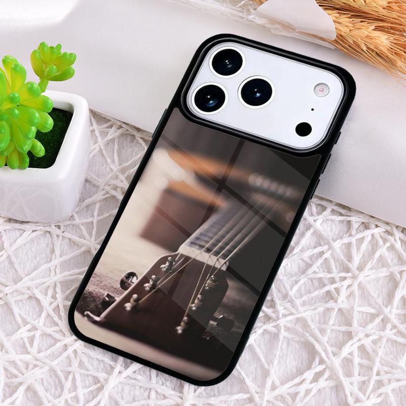 Чехол для телефона Музыкальная гитара для iPhone 17 Air 16 15 11 12 14 13 Pro Max Ударопрочный чехол