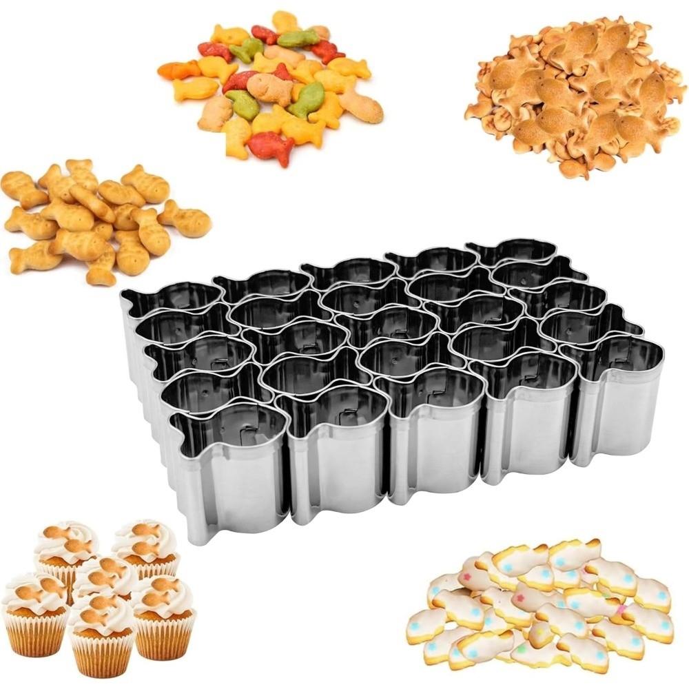 Non-Stick Fish Shaped Baking Mold Stainless Steel Biscuit Cutters Fondant Cookie Cutter Kitchen