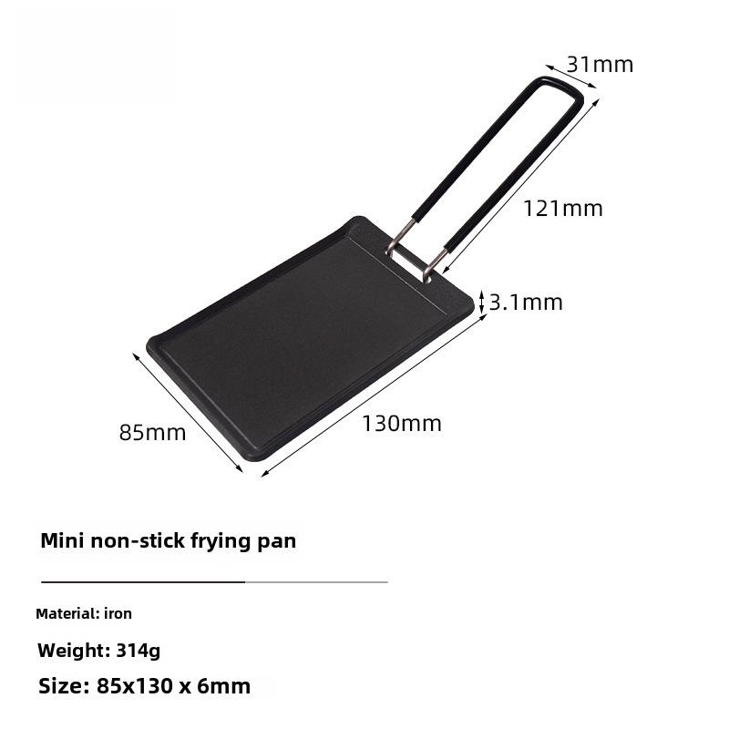 CLS Portable Non-Stick Folding Mini Frying Pan for Camping & Outdoor Barbecues