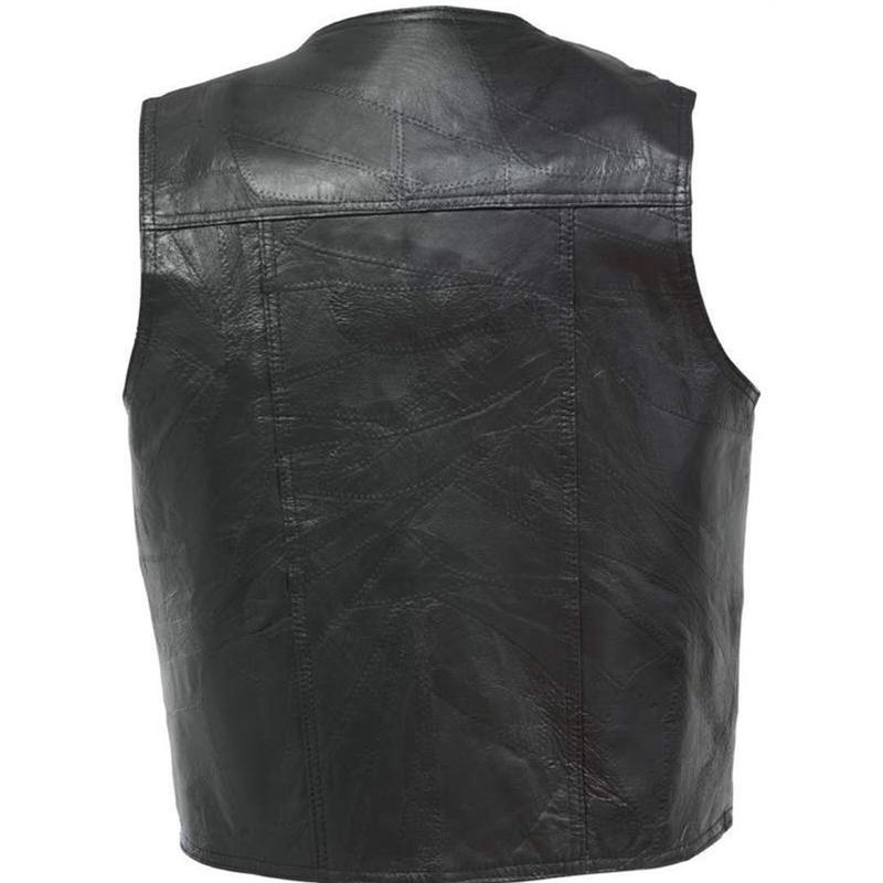 Новый жилет в стиле панк из натуральной овечьей кожи, байкерский жилет для скрытой носки, мотоциклетные куртки, мужской повседневный жилет, рубашка без рукавов