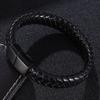 Vintage Leather Hand-woven Bracelet Men's Leather Alloy Leather Rope Bracelet Jewelry