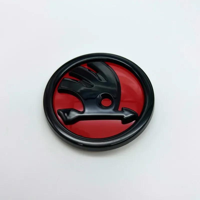 DDWO5 80mm 90mm 100mm Car Logo Badge Car Front Grille Rear Trunk Emblem for Skoda Octavia Rapid Fabia A7 Superb KAMIQ VRIS Accessories