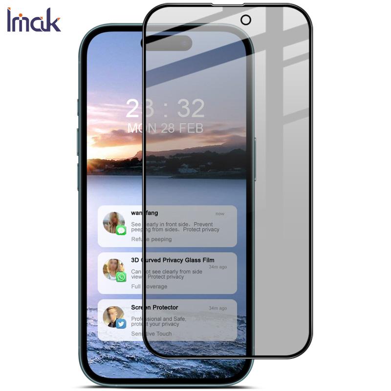 Для iPhone 16 Pro Max Plus стекло IMAK Privacy Temper Glass Полноэкранное покрытие пленка