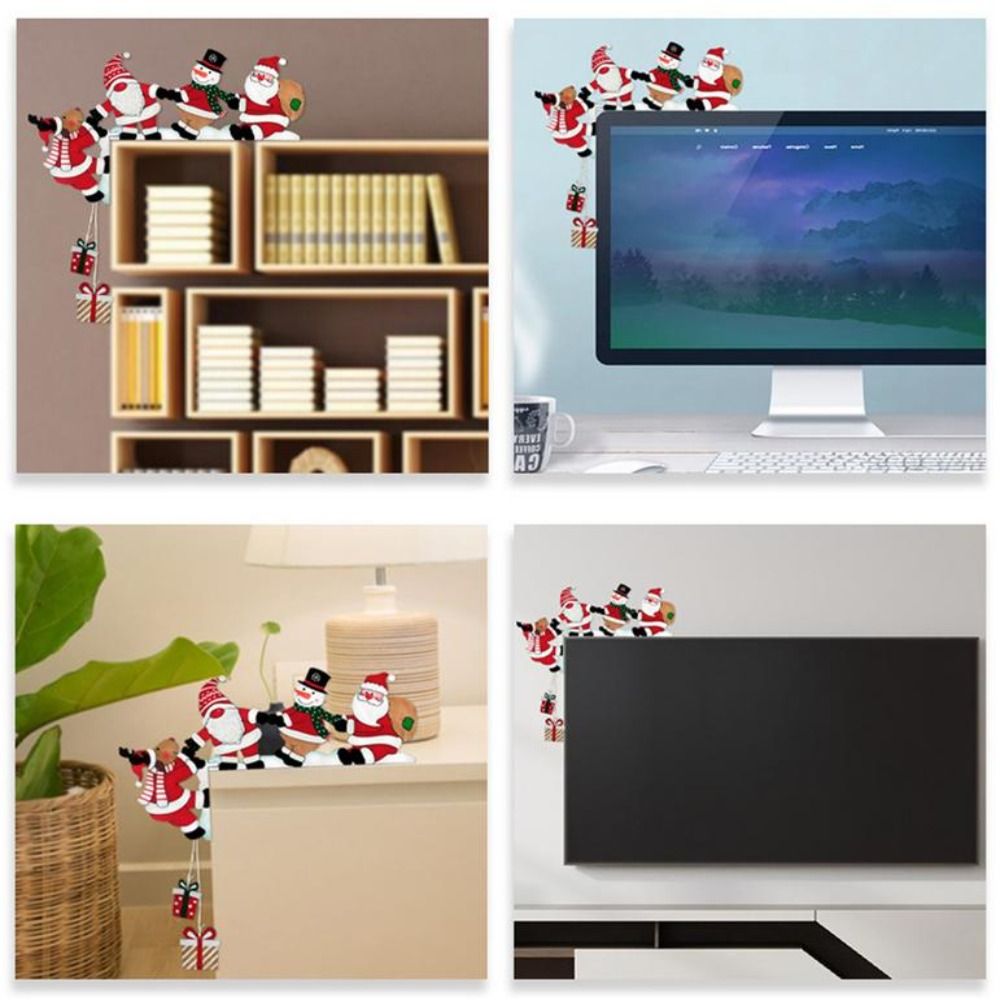 Рождественский декор дверной рамы, мультяшный декор для вечеринки, новый декор дверного угла