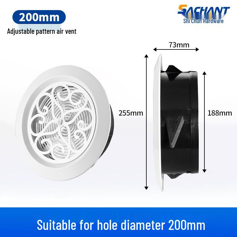 Регулируемый круглый ABS-диффузор для центрального кондиционирования
