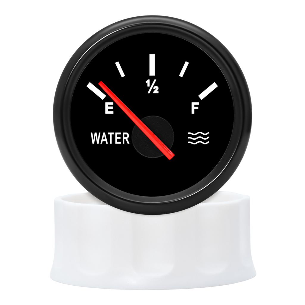 52mm Water Level Gauge With Red Backlight 0-190ohm Water Level Meter Indicator 100-500mm Sensor For Marine Boat Car 9-32V