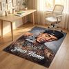Personalized Crystal Velvet Carpet,Central Cee Custom Printed Name, Plush Area Rug For Home Indoor Decor