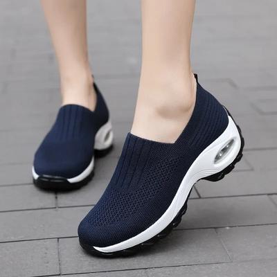 Женские туфли для ходьбы Slip-On, ортопедические, диабетические, женские, на платформе, мюли, легкие, сетчатые, на танкетке, женские кроссовки