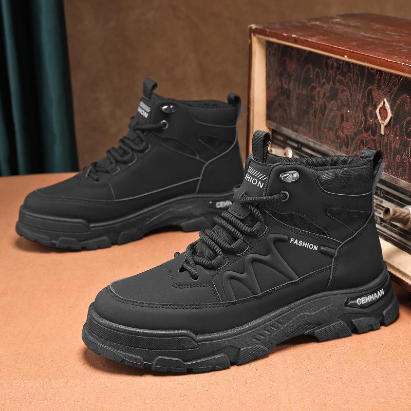 Autumn New Men's High-top Thick-soled Martin Boots Trendy Outdoor Tooling Short Boots Locomotive Casual Men's Boots