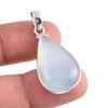 Natural Aqua Chalcedony Gemstone Handmade 925 Solid Silver Pendant 1.50'' n1N37