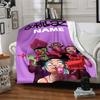 Custom Name Gorillaz Theme Printed Blanket - Perfect for Couch, Bed, Travel & Outdoor Use | Machine Washable, Cozy & Durable.