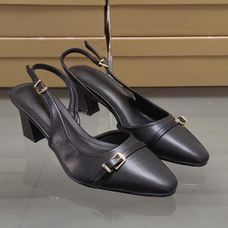 Дизайнерские осенние туфли на высоком каблуке для женщин, винтажные черные туфли с квадратной головкой и пряжкой на ремне, большие размеры, профессиональные женские туфли-лодочки