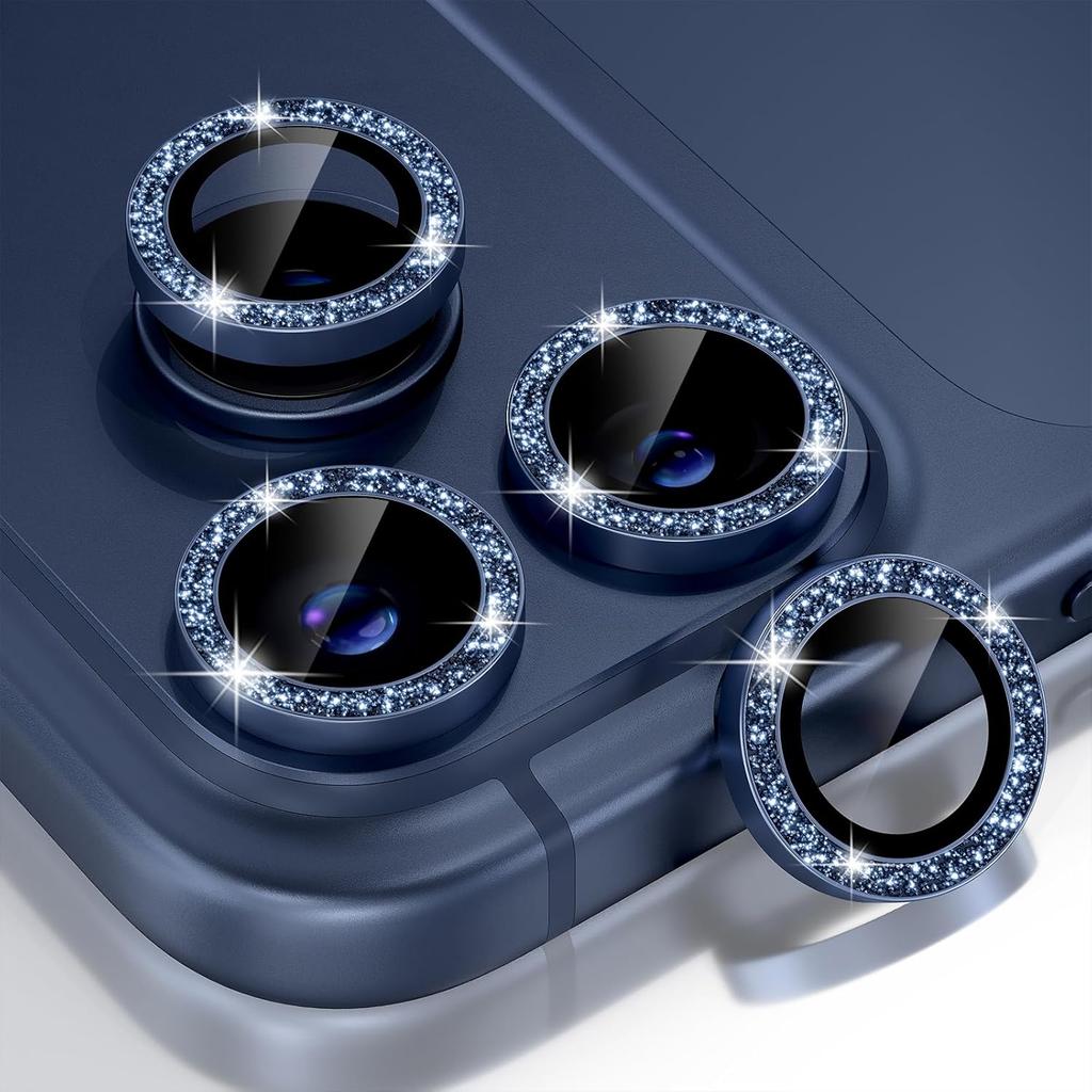 Блестящий оранжевый чехол-протектор экрана объектива камеры для iPhone 17 Pro Max Air 17Pro iPhone17 Защита из закаленного стекла Декорация Аксессуары для телефона