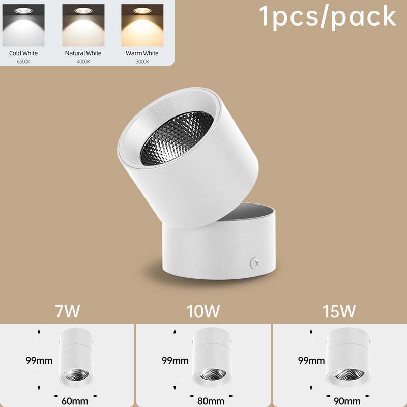 Складной светодиодный светильник, потолочный светильник, точечный светильник, светодиодный светильник 7 Вт, 10 Вт, 15 Вт, светодиодный потолочный светильник для кухни, домашнего декора, накладной монтаж