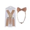 Dress Baby Hair Bow Set Solid Color Elastic Braces Cow Tie Belts Kids Suspenders Printed Bow Tie