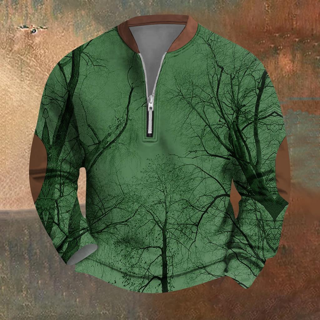 Men's Retro Casual Gradient Printed Sweatshirt