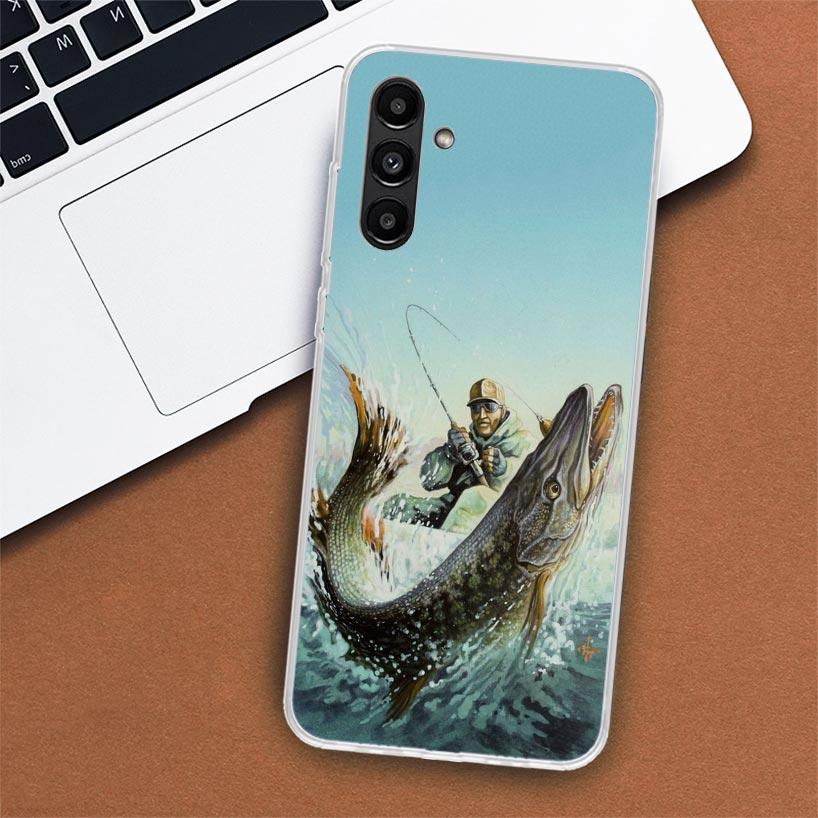Чехол для телефона «Человек с охотой и рыбалкой» для Samsung Galaxy A55 A54 A53 A52 A15 A14 A13 A12 A35 A34 A33 A32 A25 A24 A23 A22 A04S A03S A02S