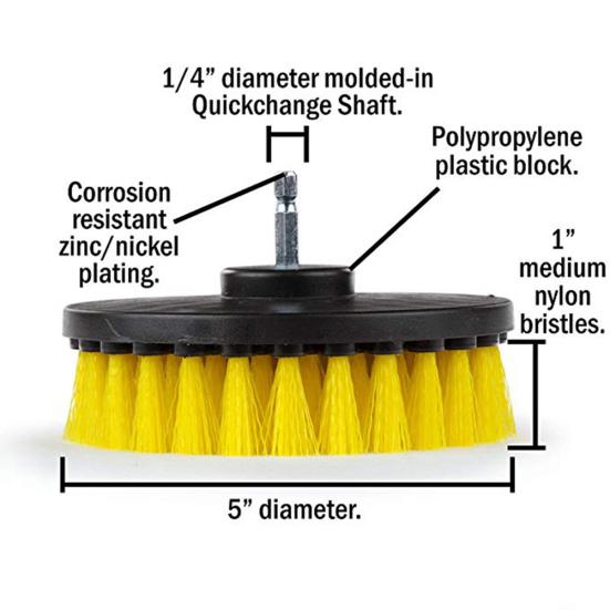 3 размера, набор насадок для чистки щеток для ванной комнаты, скребок для электрической дрели