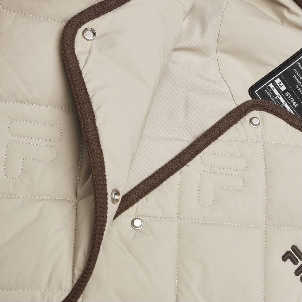 Fila Модная повседневная теплая свободная хлопковая куртка из серии Heritage Женские куртки Изначально-желтый F11W518902F-LK
