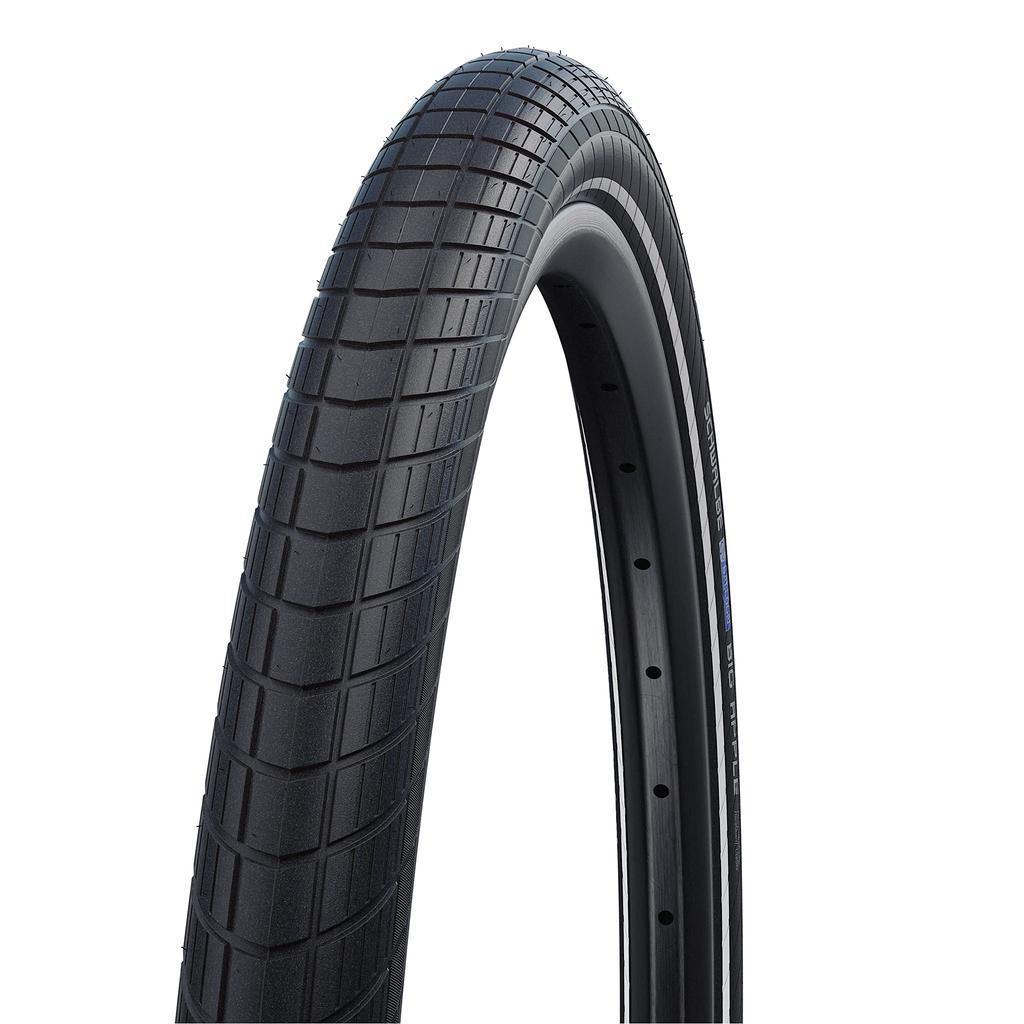 SCHWALBE Big Apple 20 x Черный со светоотражающей полосой Клинчерная шина Баллонная шина Городская (Швальбе) [Оригинал] 2.00 [Городской / / Езда]