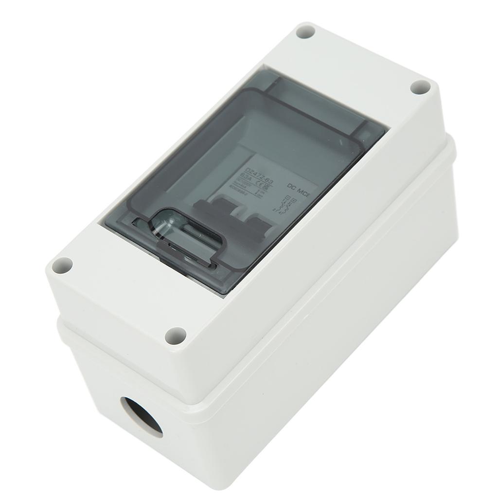 Circuit Breaker 2P 1000V DC 63A Isolation Switch with IP65 Waterproof Box for PV Solar System