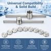 11PCS Stainless Steel Billiard Cue Tip Shaper Threaded Cue Tip Shaper Tool  For Billiard Cue Tips