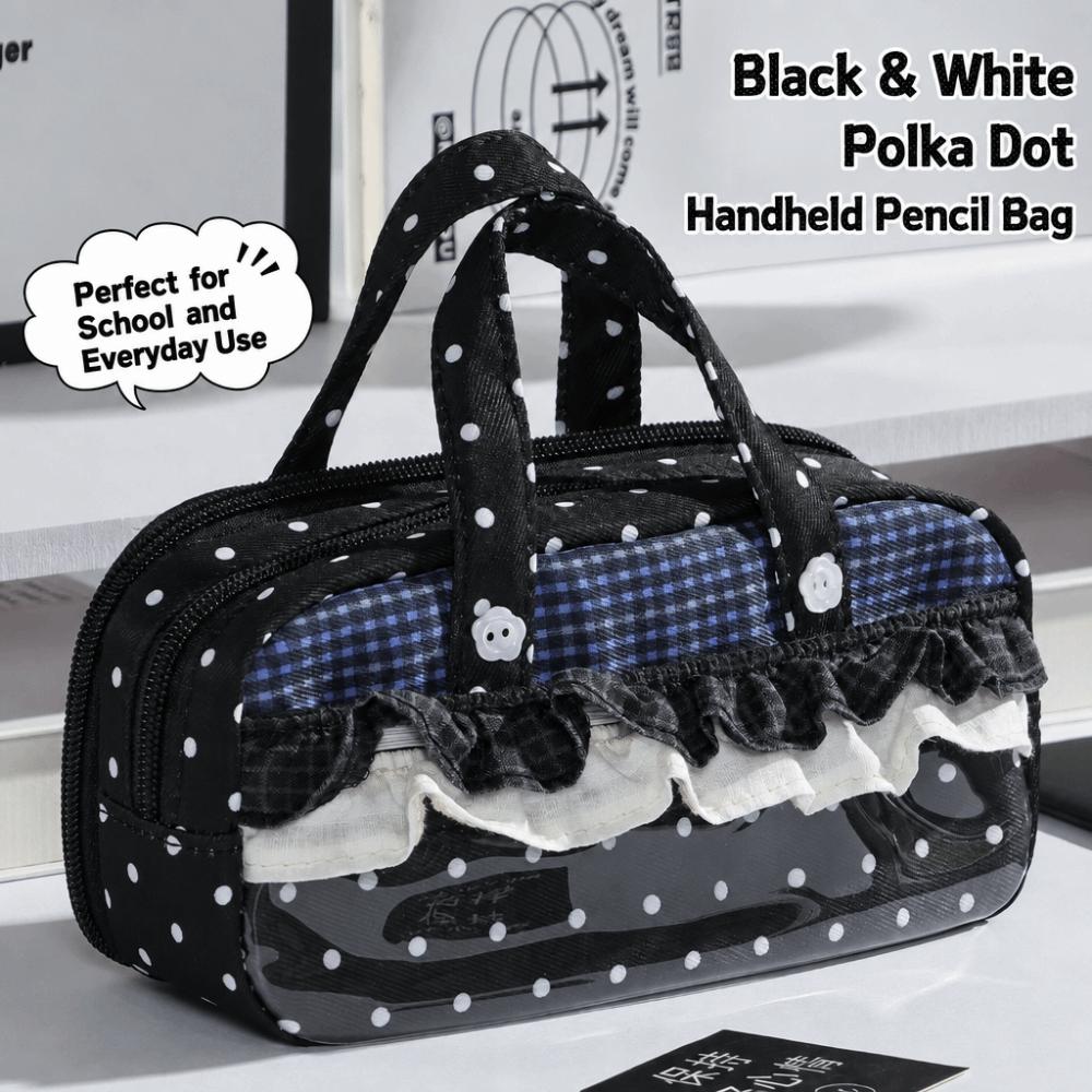 Multi-Layer Pencil Case Ruffle Lace Trim Pencil Pouch Stationery Bag  Stationery Gift
